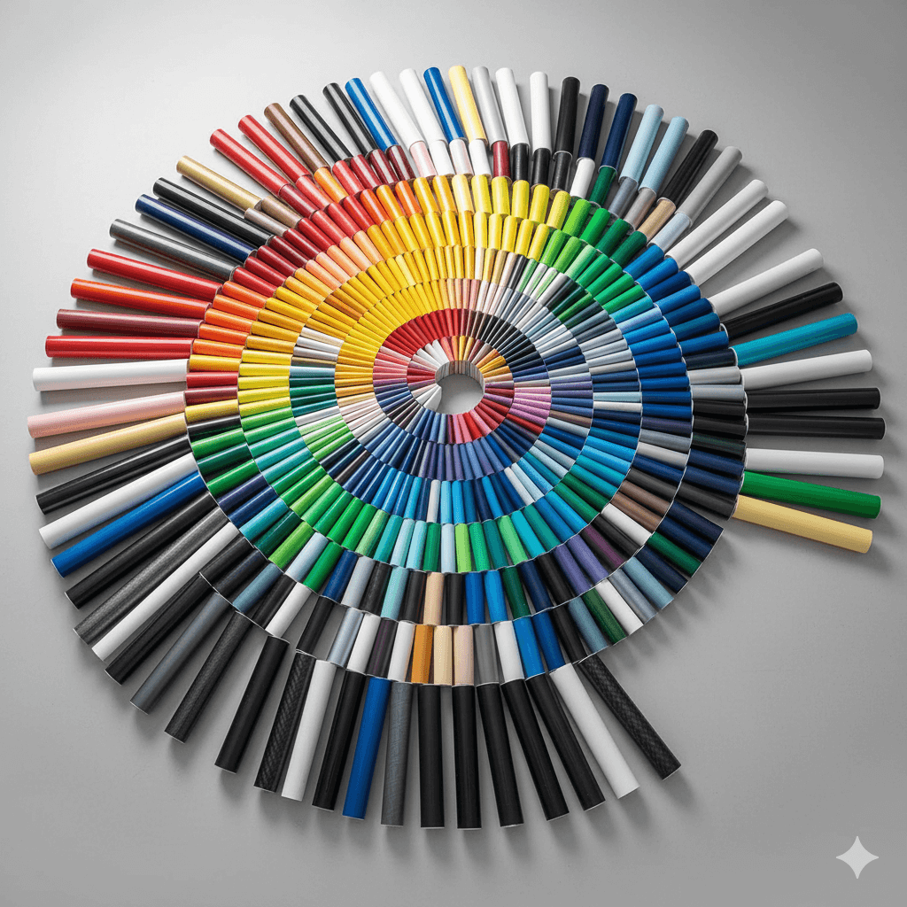 Rolo de adesivos coloridos